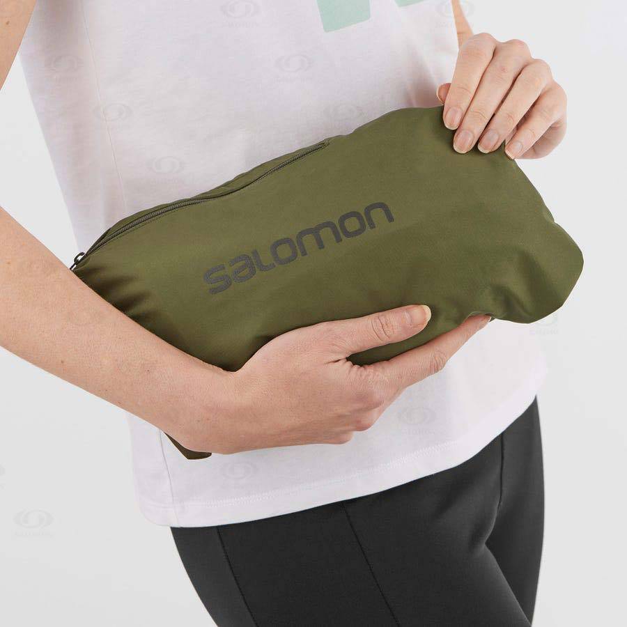Pánské Softshellová Bunda Salomon Bundy OUTLIFE LONG PACKABLE Zelene | CZ-O1621