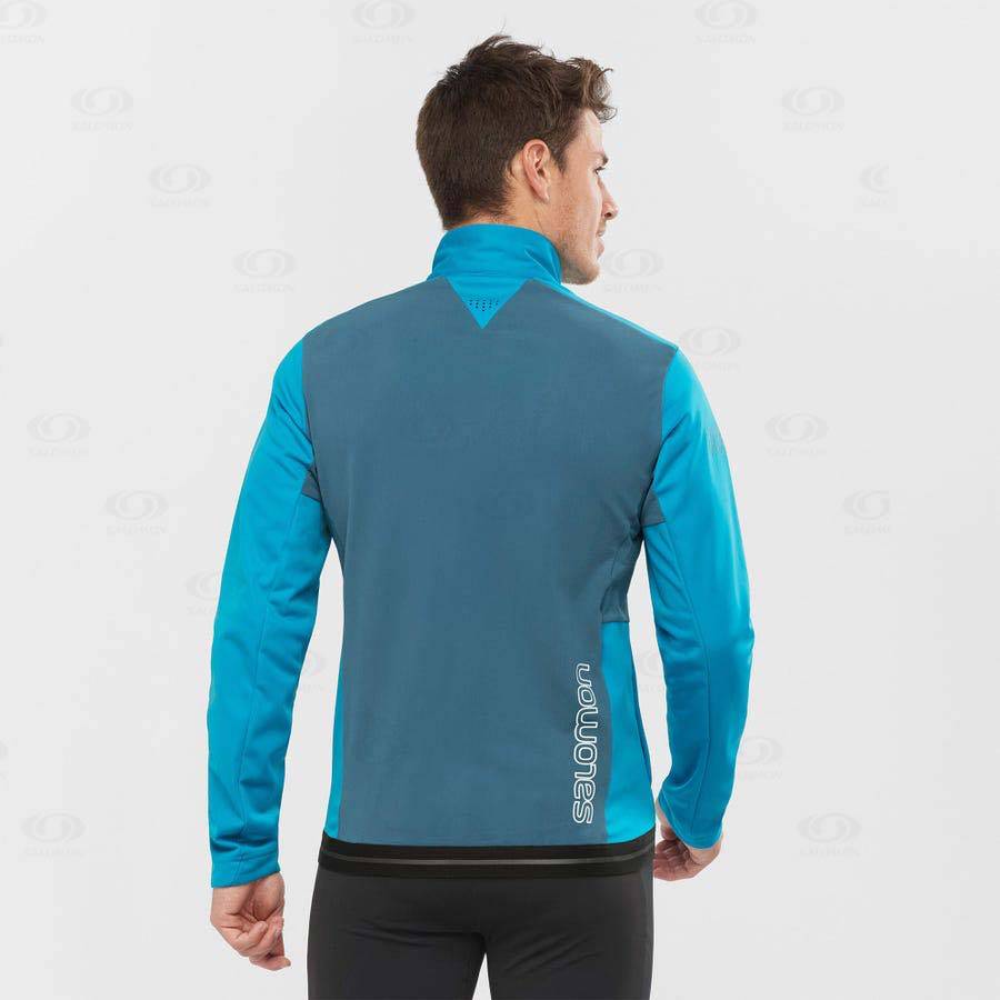 Pánské Softshellová Bunda Salomon Bundy GORE TEX INFINIUM™ WINDSTOPPER® Blankyt | CZ-O1747