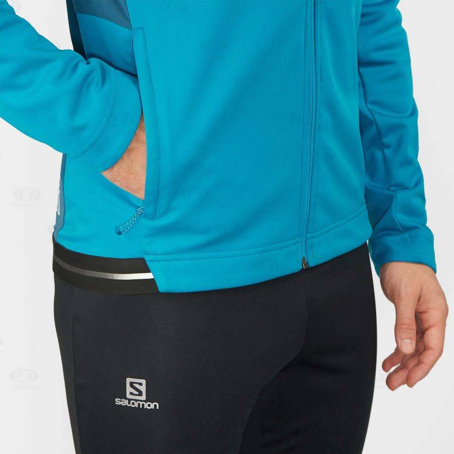 Pánské Softshellová Bunda Salomon Bundy GORE TEX INFINIUM™ WINDSTOPPER® Blankyt | CZ-O1747