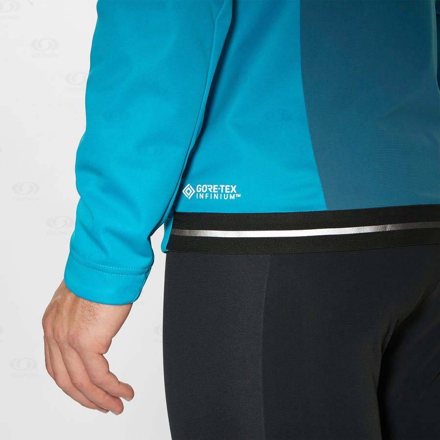 Pánské Softshellová Bunda Salomon Bundy GORE TEX INFINIUM™ WINDSTOPPER® Blankyt | CZ-O1747