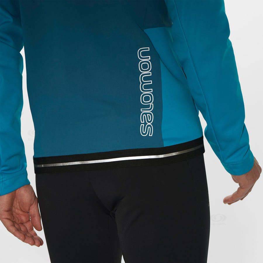Pánské Softshellová Bunda Salomon Bundy GORE TEX INFINIUM™ WINDSTOPPER® Blankyt | CZ-O1747