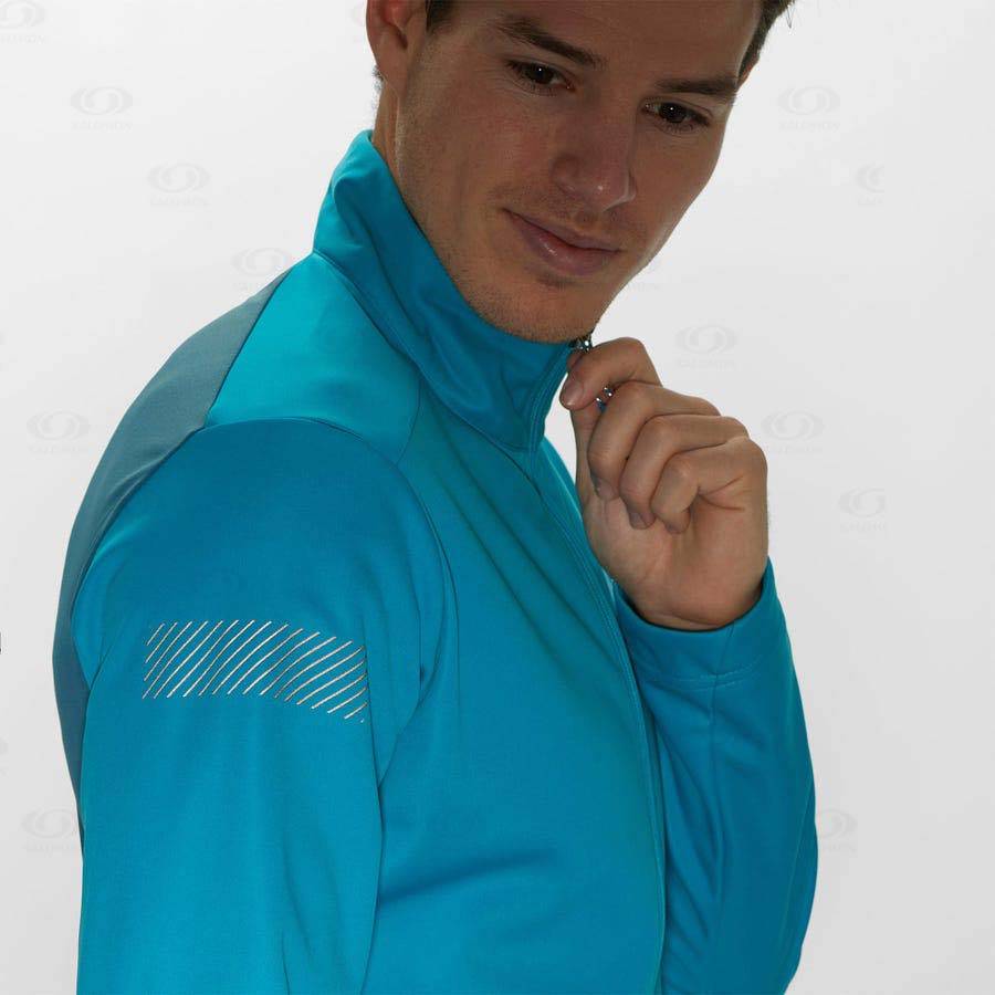 Pánské Softshellová Bunda Salomon Bundy GORE TEX INFINIUM™ WINDSTOPPER® Blankyt | CZ-O1747