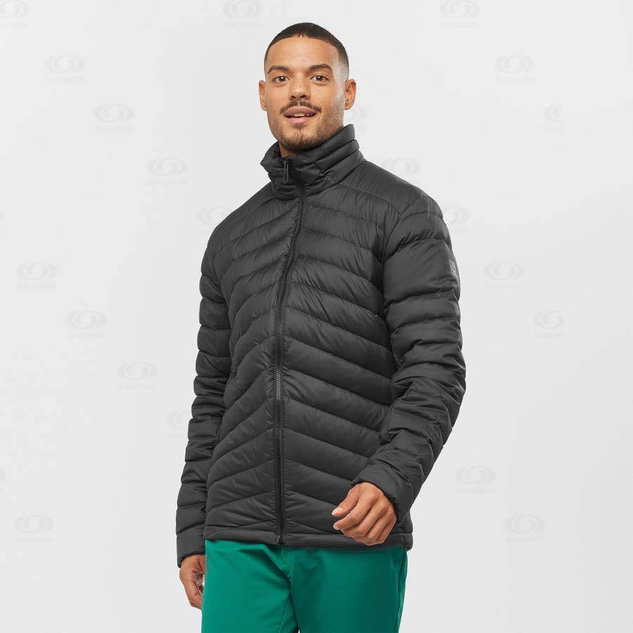 Pánské Softshellová Bunda Salomon Bundy ESSENTIAL XWARM DOWN Černé | CZ-O1922