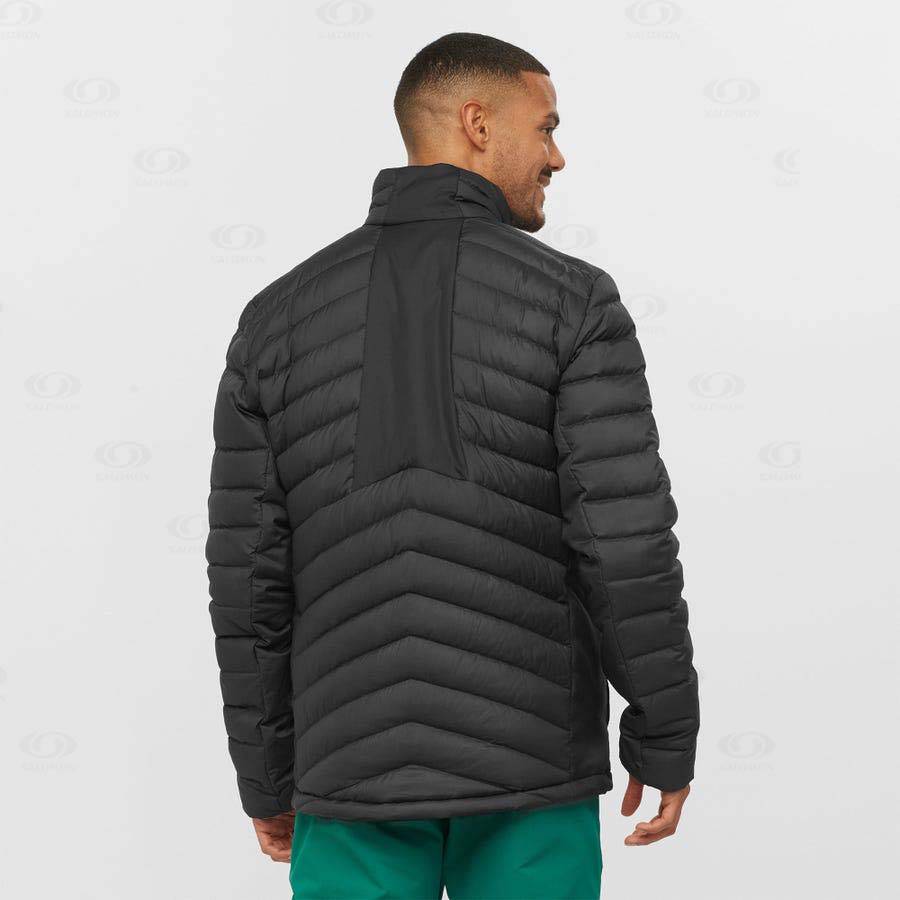 Pánské Softshellová Bunda Salomon Bundy ESSENTIAL XWARM DOWN Černé | CZ-O1922
