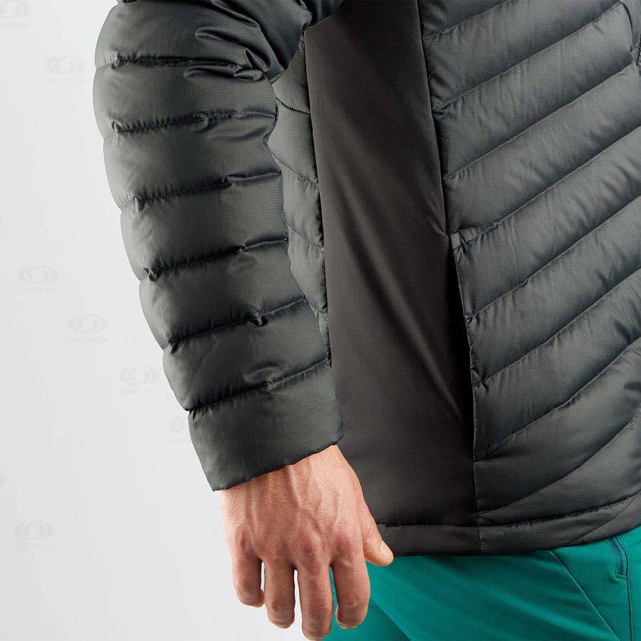Pánské Softshellová Bunda Salomon Bundy ESSENTIAL XWARM DOWN Černé | CZ-O1922