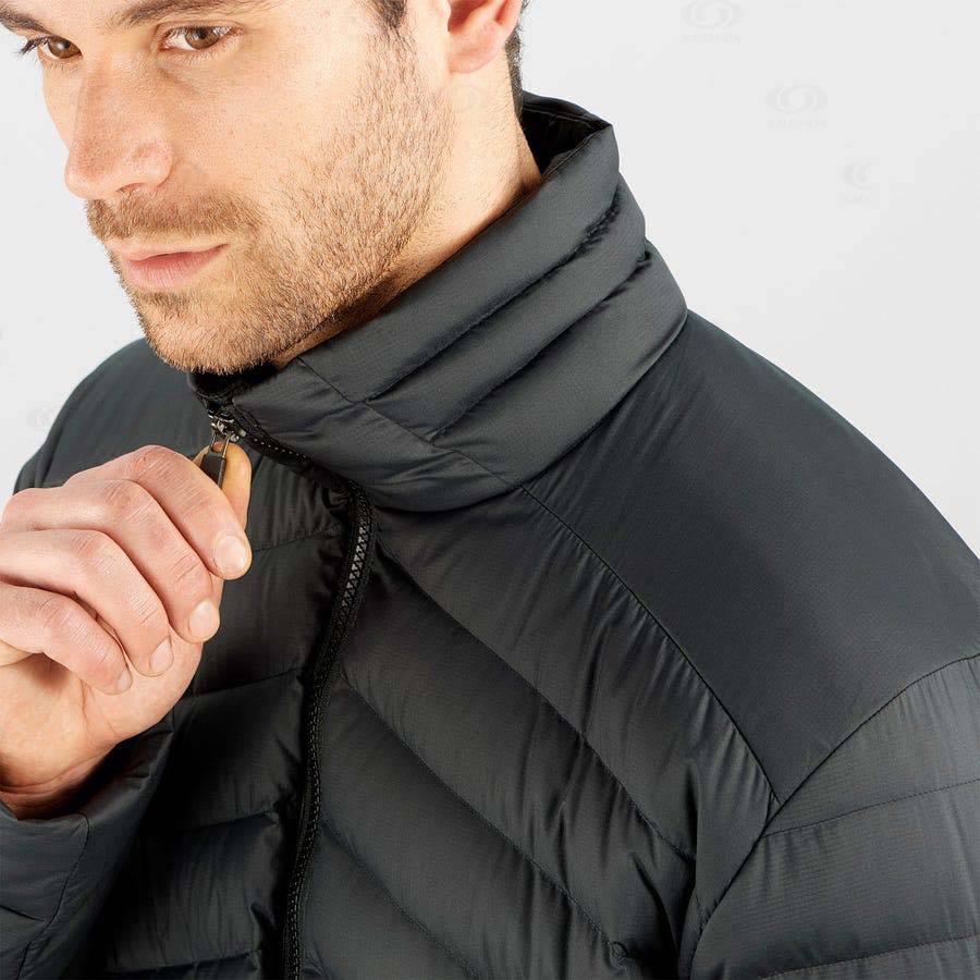 Pánské Softshellová Bunda Salomon Bundy ESSENTIAL XWARM DOWN Černé | CZ-O1922