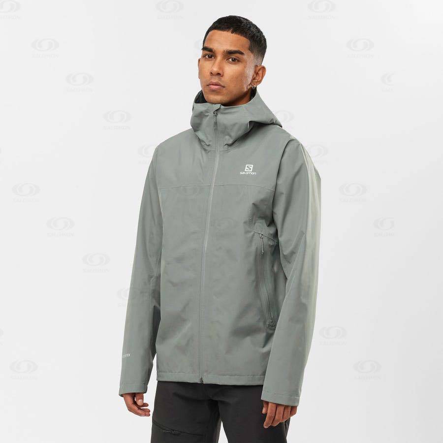 Pánské Softshellová Bunda Salomon Bundy OUTLINE GORE-TEX 2.5 LAYERS Olivy Zelené | CZ-O1957