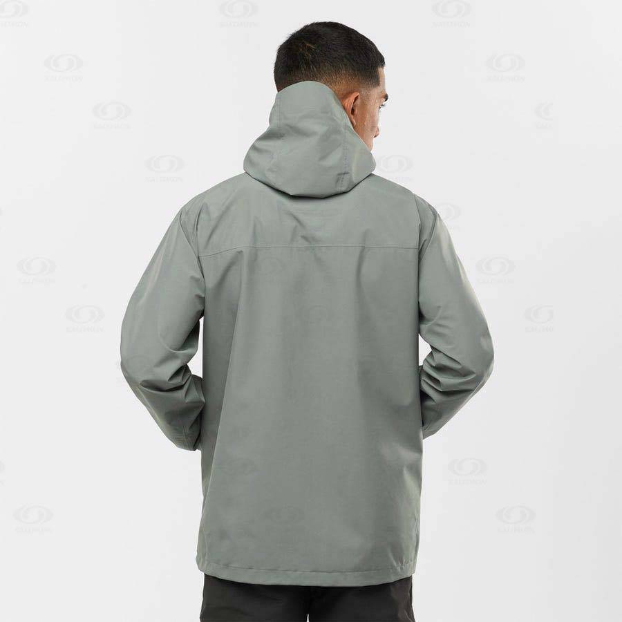 Pánské Softshellová Bunda Salomon Bundy OUTLINE GORE-TEX 2.5 LAYERS Olivy Zelené | CZ-O1957