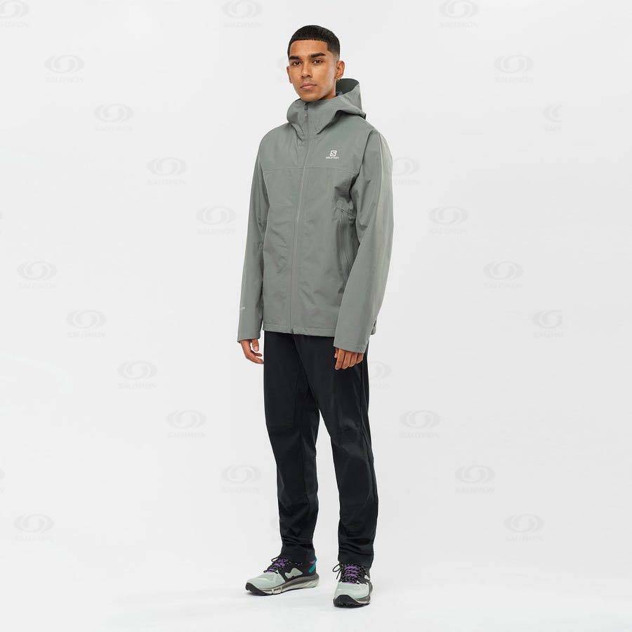 Pánské Softshellová Bunda Salomon Bundy OUTLINE GORE-TEX 2.5 LAYERS Olivy Zelené | CZ-O1957