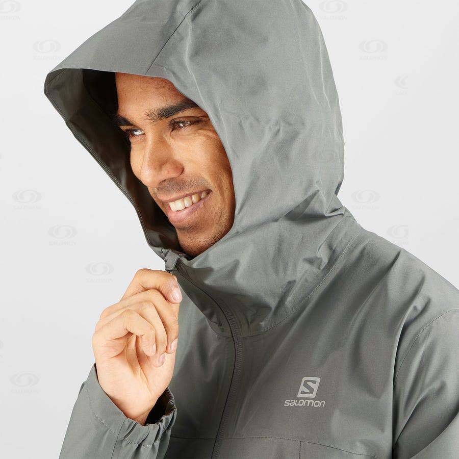 Pánské Softshellová Bunda Salomon Bundy OUTLINE GORE-TEX 2.5 LAYERS Olivy Zelené | CZ-O1957