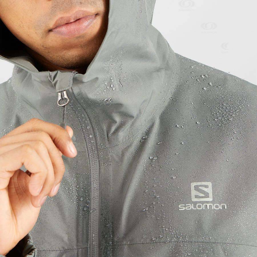 Pánské Softshellová Bunda Salomon Bundy OUTLINE GORE-TEX 2.5 LAYERS Olivy Zelené | CZ-O1957