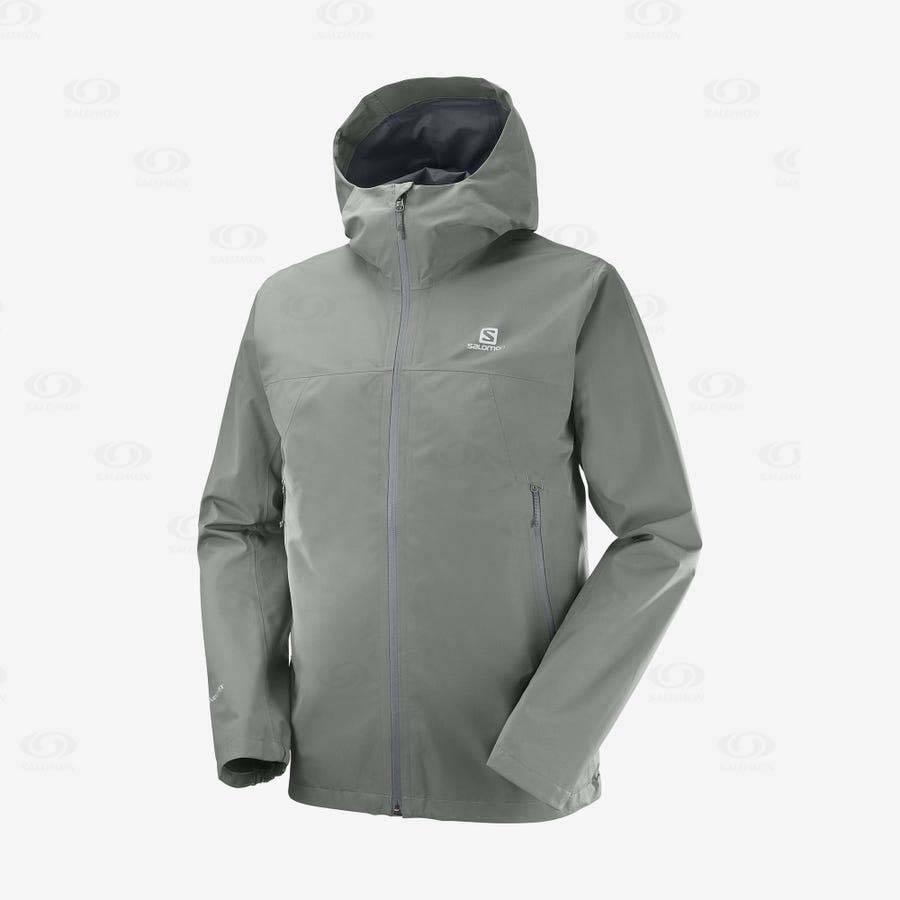 Pánské Softshellová Bunda Salomon Bundy OUTLINE GORE-TEX 2.5 LAYERS Olivy Zelené | CZ-O1957