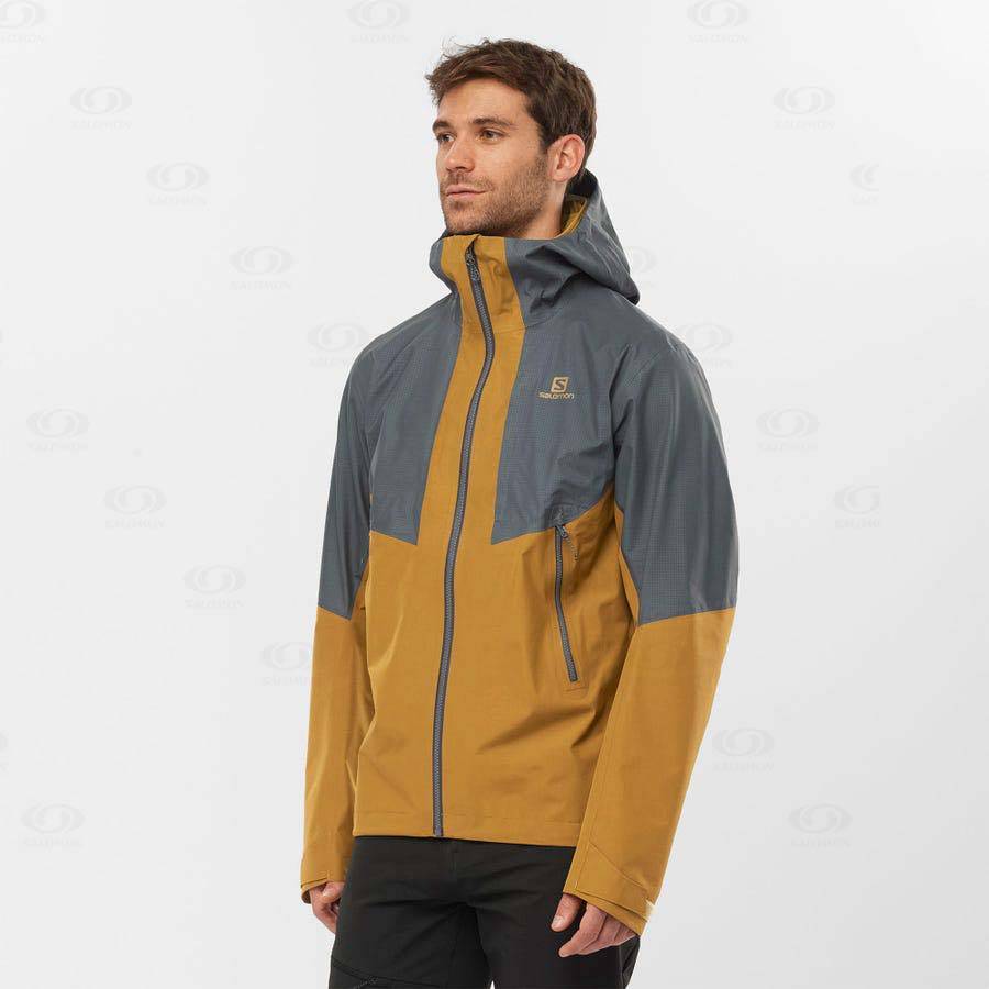 Pánské Softshellová Bunda Salomon Bundy OUTLINE GORE-TEX HYBRID Šedé | CZ-O1973