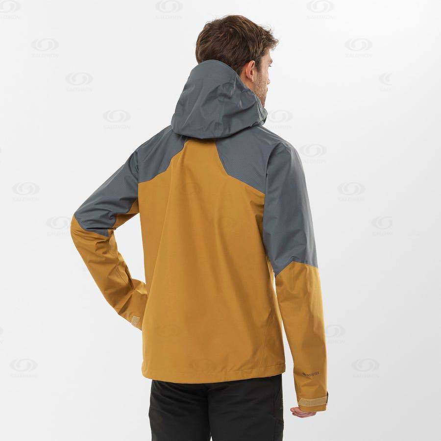 Pánské Softshellová Bunda Salomon Bundy OUTLINE GORE-TEX HYBRID Šedé | CZ-O1973