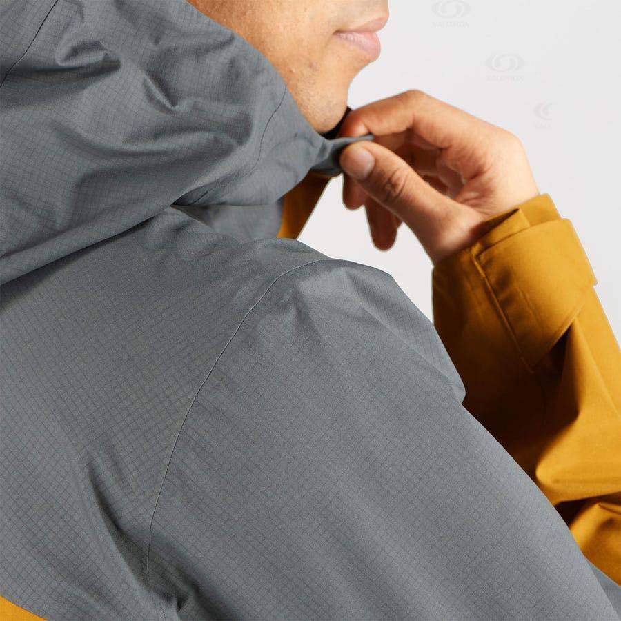 Pánské Softshellová Bunda Salomon Bundy OUTLINE GORE-TEX HYBRID Šedé | CZ-O1973