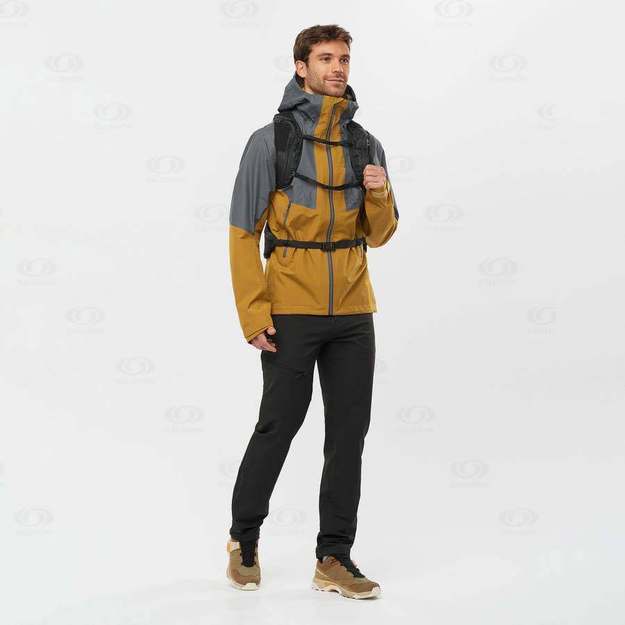 Pánské Softshellová Bunda Salomon Bundy OUTLINE GORE-TEX HYBRID Šedé | CZ-O1973