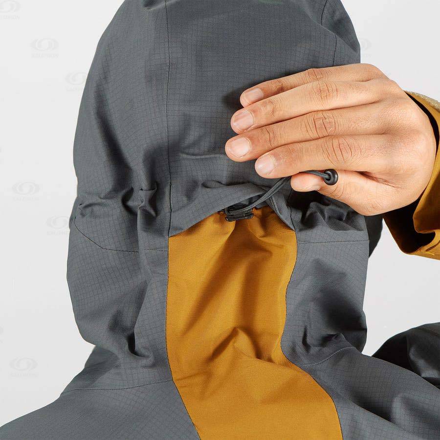 Pánské Softshellová Bunda Salomon Bundy OUTLINE GORE-TEX HYBRID Šedé | CZ-O1973