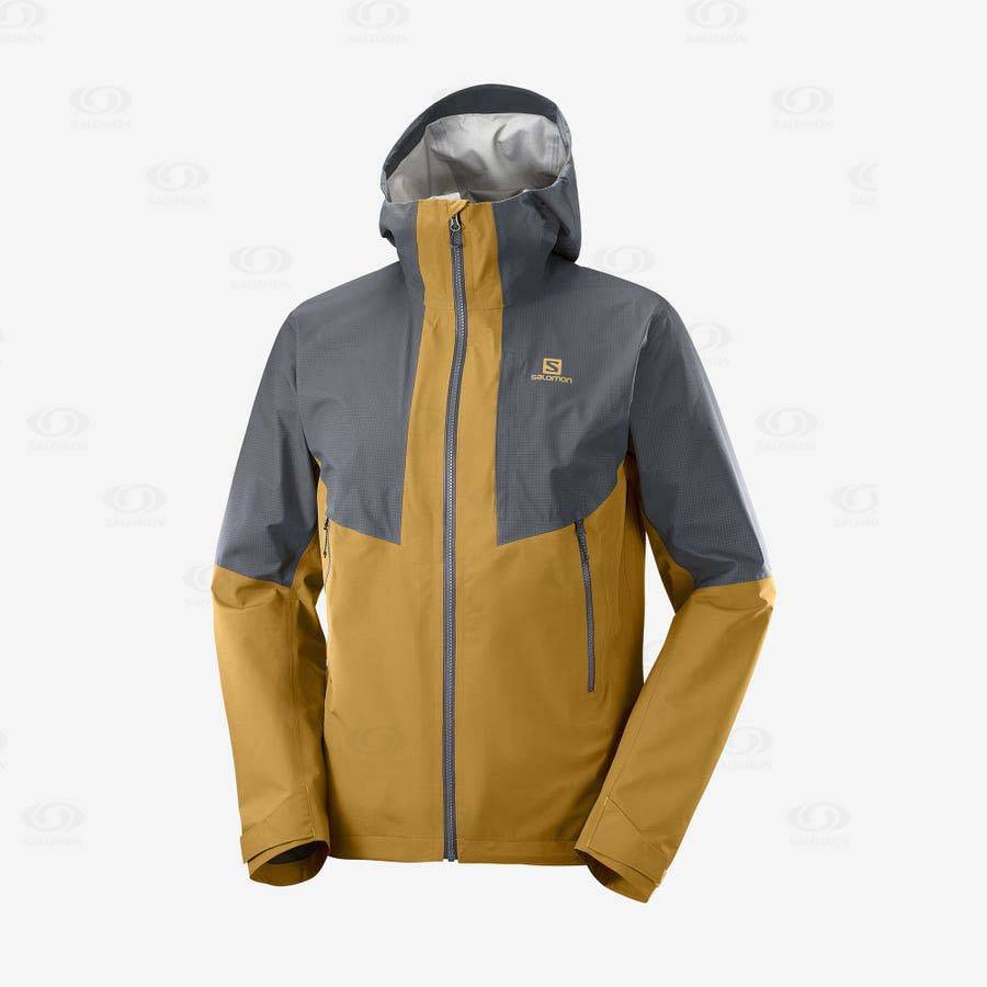 Pánské Softshellová Bunda Salomon Bundy OUTLINE GORE-TEX HYBRID Šedé | CZ-O1973