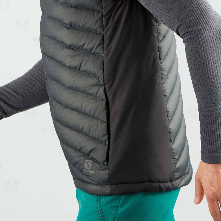 Pánské Softshellová Bunda Salomon Bundy ESSENTIAL XWARM DOWN Černé | CZ-O2302