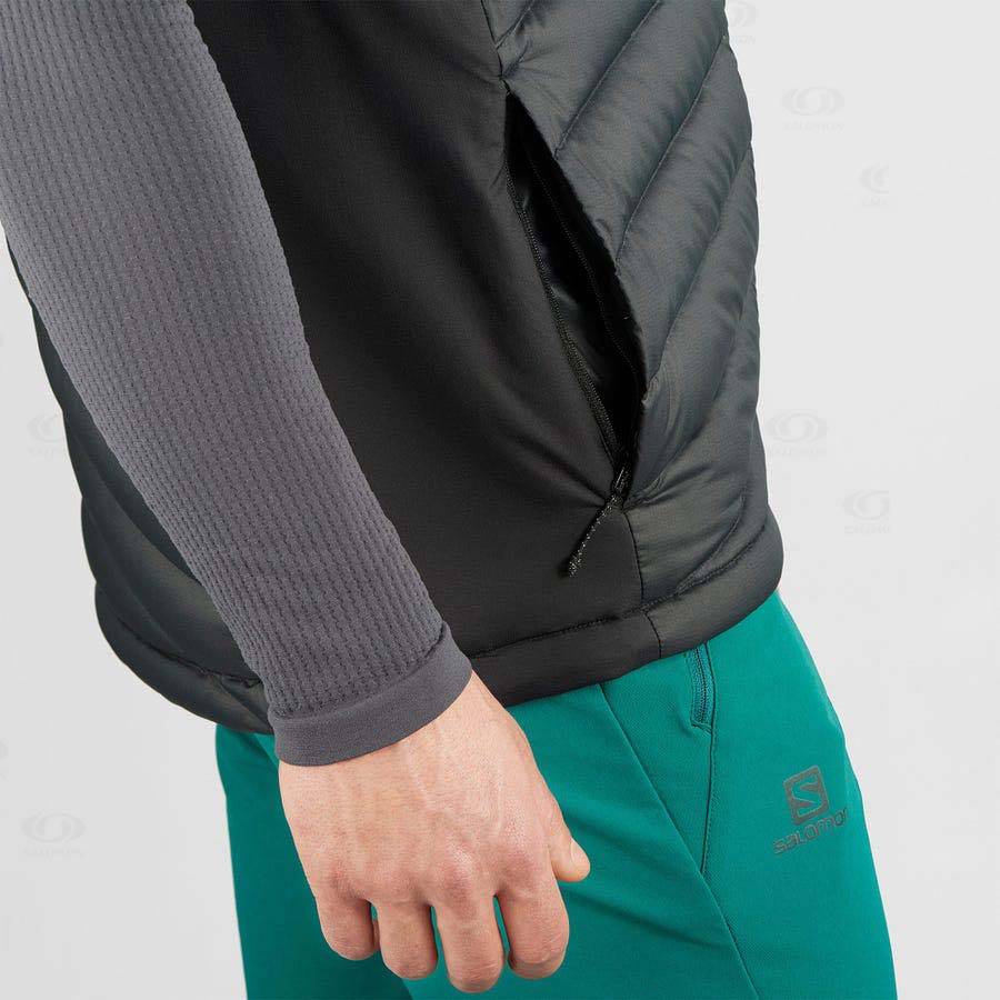 Pánské Softshellová Bunda Salomon Bundy ESSENTIAL XWARM DOWN Černé | CZ-O2302