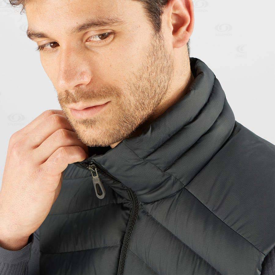 Pánské Softshellová Bunda Salomon Bundy ESSENTIAL XWARM DOWN Černé | CZ-O2302