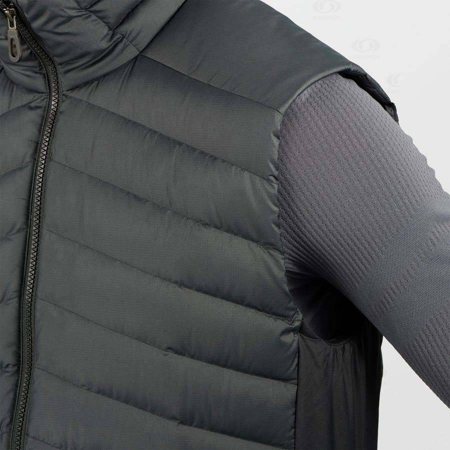 Pánské Softshellová Bunda Salomon Bundy ESSENTIAL XWARM DOWN Černé | CZ-O2302