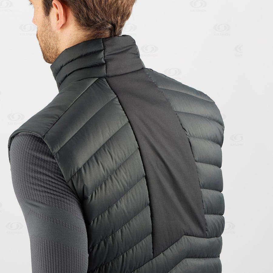 Pánské Softshellová Bunda Salomon Bundy ESSENTIAL XWARM DOWN Černé | CZ-O2302