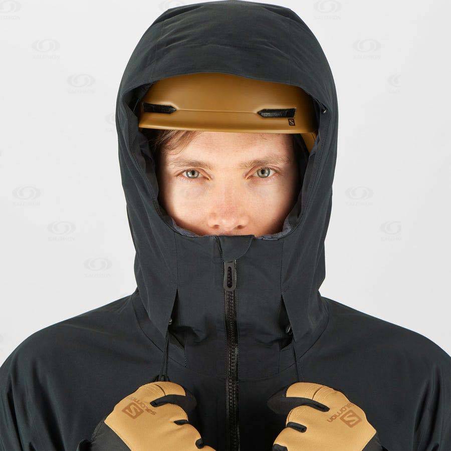 Pánské Softshellová Bunda Salomon Bundy GRAVITY GORE-TEX ANORAK Hnědé | CZ-S1156