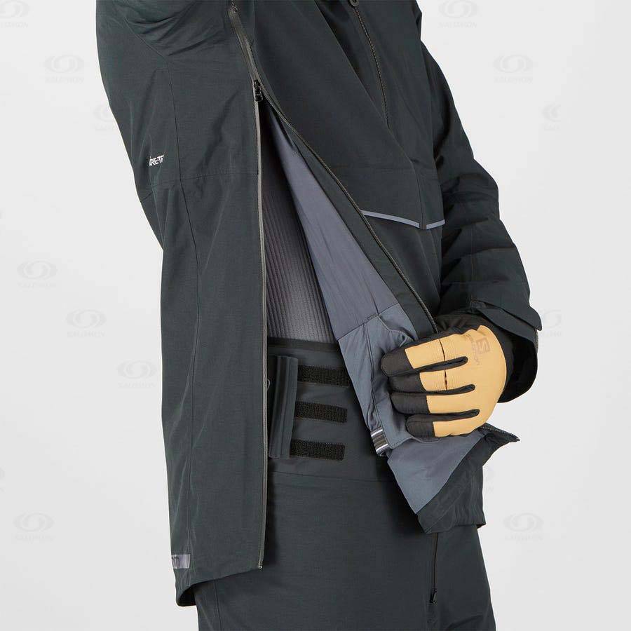 Pánské Softshellová Bunda Salomon Bundy GRAVITY GORE-TEX ANORAK Hnědé | CZ-S1156