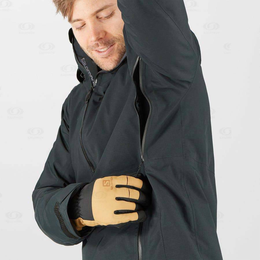 Pánské Softshellová Bunda Salomon Bundy GRAVITY GORE-TEX ANORAK Hnědé | CZ-S1156