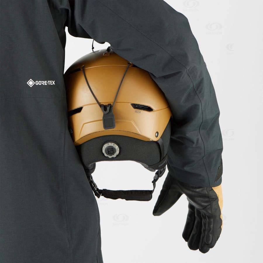 Pánské Softshellová Bunda Salomon Bundy GRAVITY GORE-TEX ANORAK Hnědé | CZ-S1156