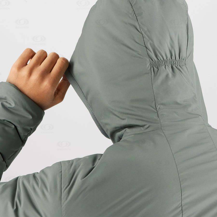Pánské Softshellová Bunda Salomon Bundy OUTRACK INSULATED Olivy Zelené | CZ-S1177