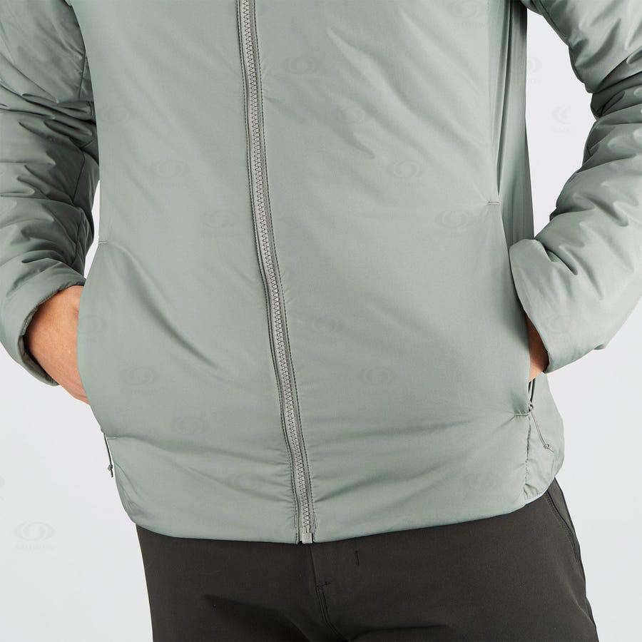 Pánské Softshellová Bunda Salomon Bundy OUTRACK INSULATED Olivy Zelené | CZ-S1177