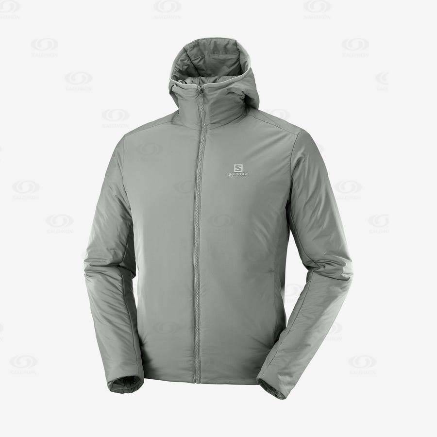 Pánské Softshellová Bunda Salomon Bundy OUTRACK INSULATED Olivy Zelené | CZ-S1177