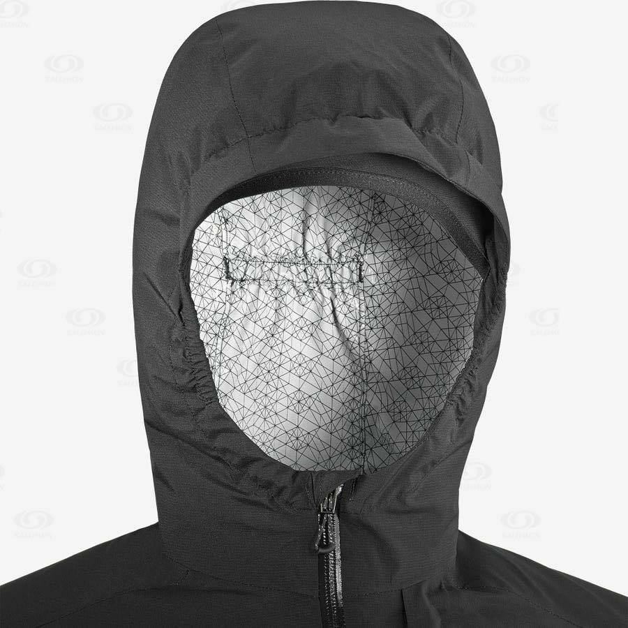 Pánské Softshellová Bunda Salomon Bundy BONATTI 2.5L Černé | CZ-S1569