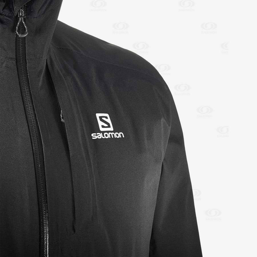 Pánské Softshellová Bunda Salomon Bundy BONATTI 2.5L Černé | CZ-S1569