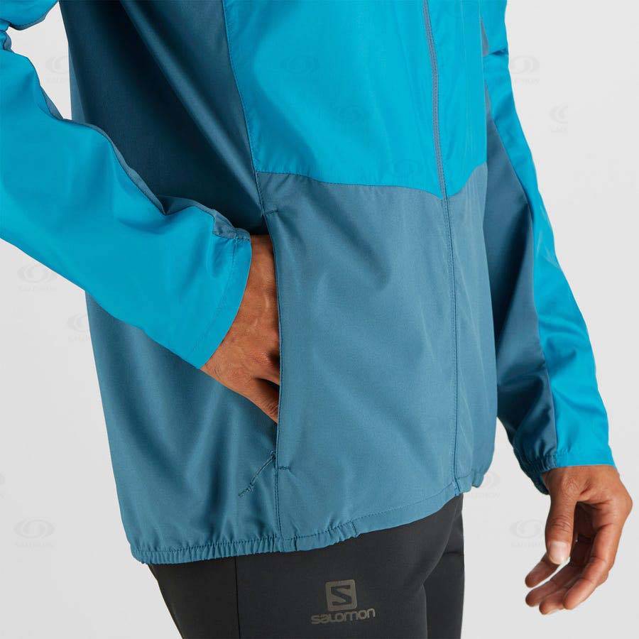 Pánské Softshellová Bunda Salomon Bundy AGILE WIND Blankyt | CZ-S2192