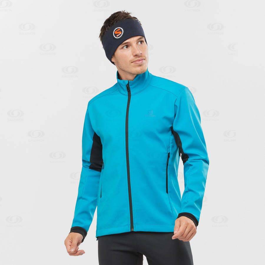Pánské Softshellová Bunda Salomon Bundy AGILE SOFTSHELL Blankyt | CZ-S2444