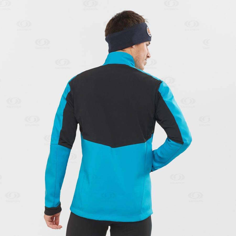 Pánské Softshellová Bunda Salomon Bundy AGILE SOFTSHELL Blankyt | CZ-S2444