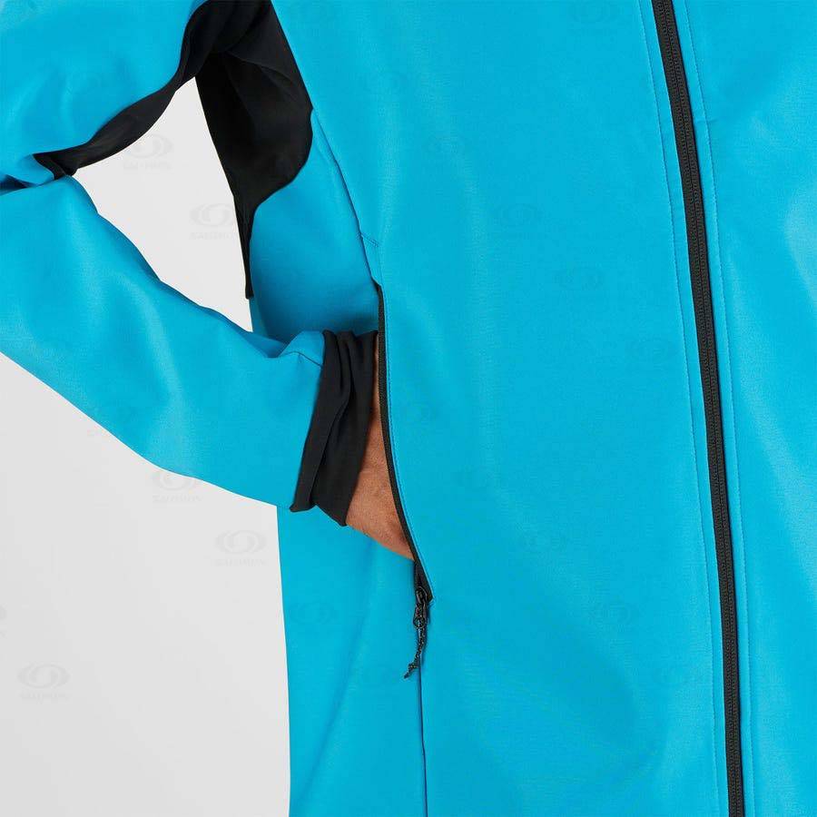 Pánské Softshellová Bunda Salomon Bundy AGILE SOFTSHELL Blankyt | CZ-S2444