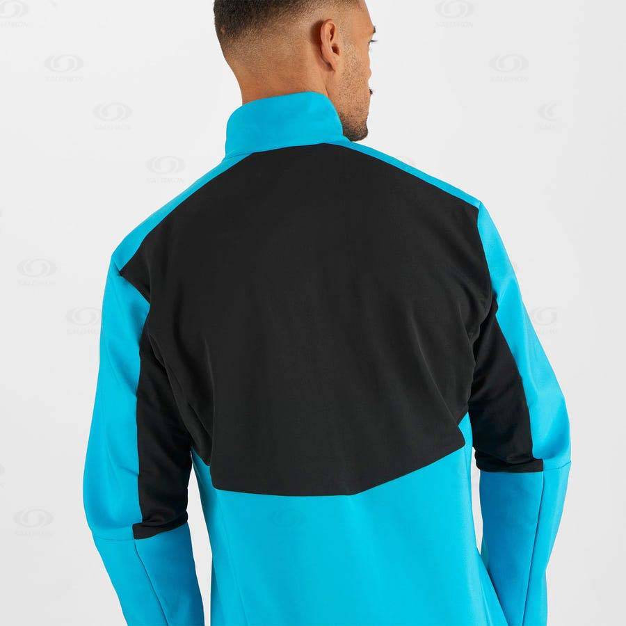 Pánské Softshellová Bunda Salomon Bundy AGILE SOFTSHELL Blankyt | CZ-S2444