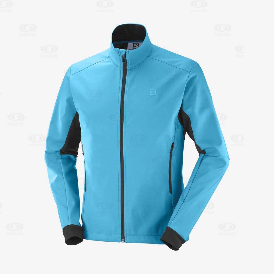 Pánské Softshellová Bunda Salomon Bundy AGILE SOFTSHELL Blankyt | CZ-S2444