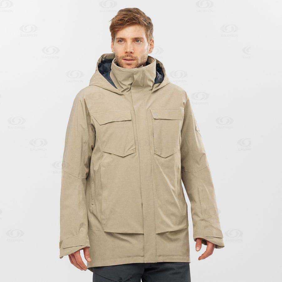Pánské Softshellová Bunda Salomon Bundy STANCE CARGO Hnědé | CZ-S2465