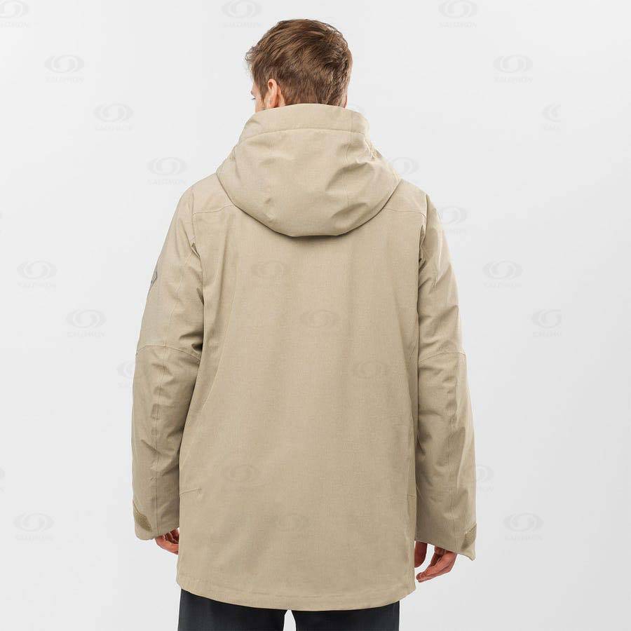 Pánské Softshellová Bunda Salomon Bundy STANCE CARGO Hnědé | CZ-S2465