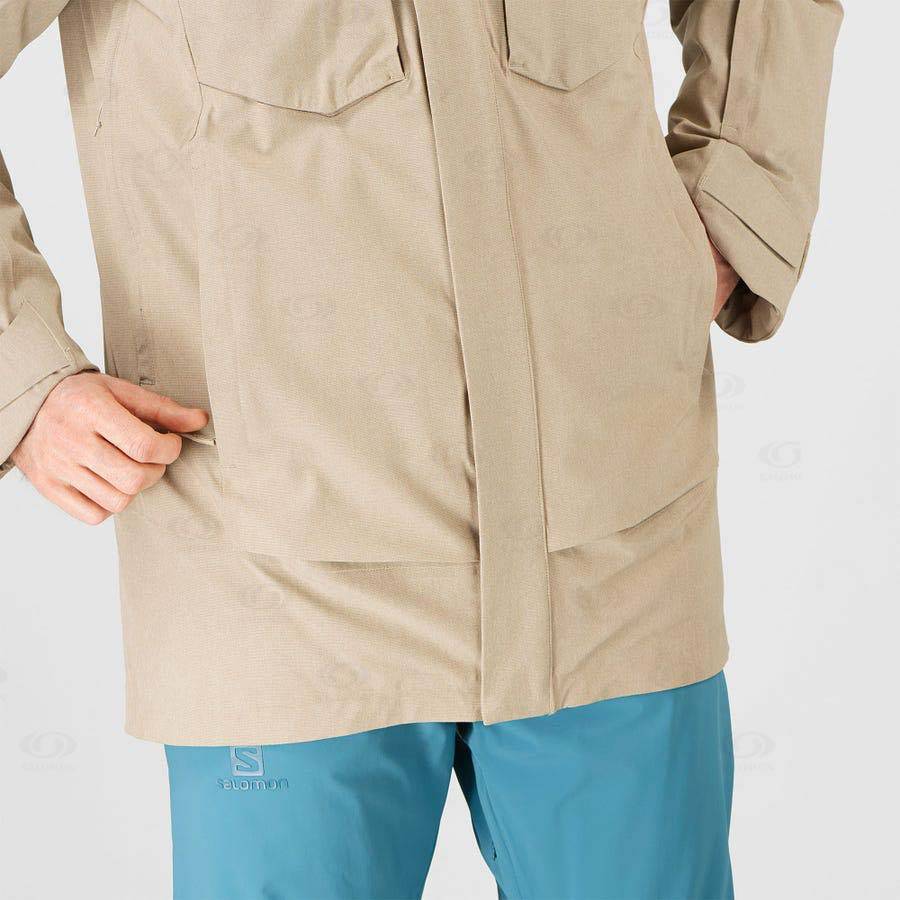 Pánské Softshellová Bunda Salomon Bundy STANCE CARGO Hnědé | CZ-S2465