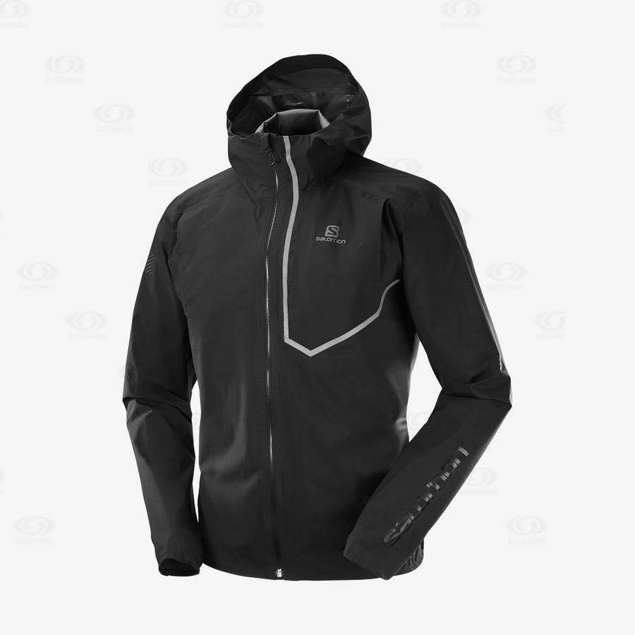 Pánské Softshellová Bunda Salomon Bundy BONATTI TRAIL Černé | CZ-W2200
