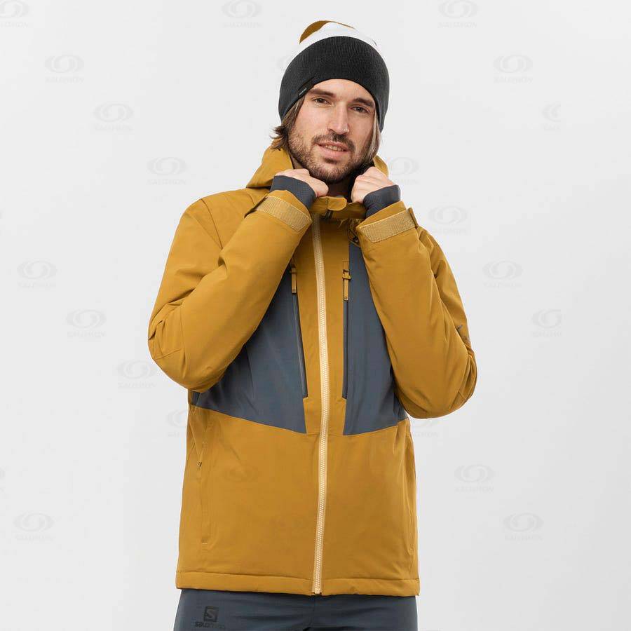 Pánské Softshellová Bunda Salomon Bundy HIGHLAND Žluté | CZ-W2550