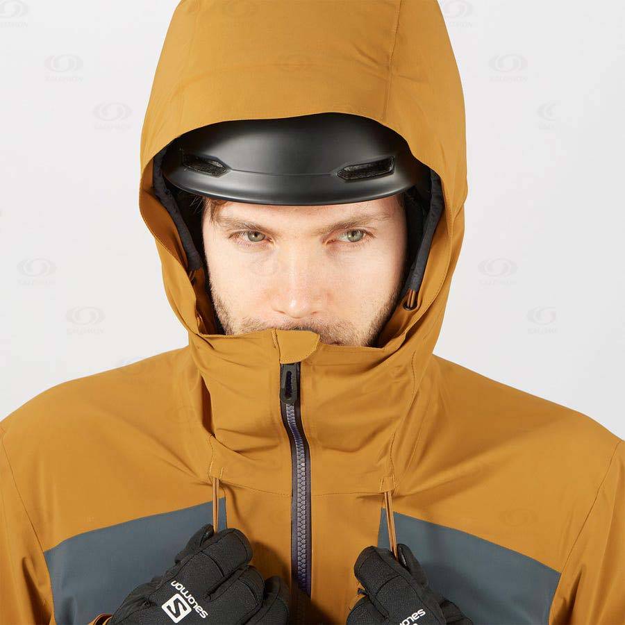 Pánské Softshellová Bunda Salomon Bundy HIGHLAND Žluté | CZ-W2550