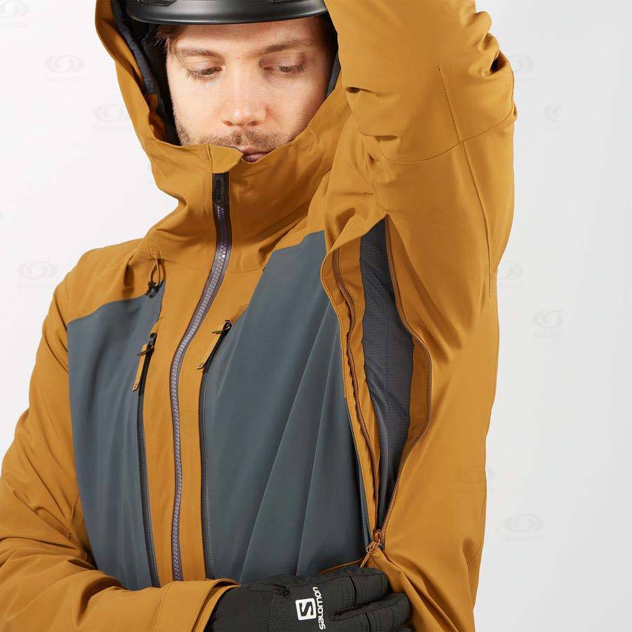 Pánské Softshellová Bunda Salomon Bundy HIGHLAND Žluté | CZ-W2550