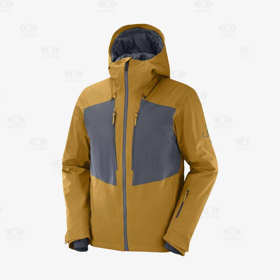 Pánské Softshellová Bunda Salomon Bundy HIGHLAND Žluté | CZ-W2550